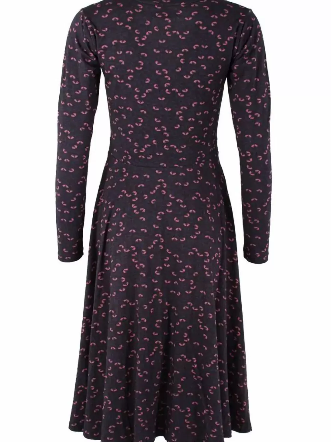 Damen Danefæ Danandreasen Viscose Slub Dress Black/Grey Viola Fleurie