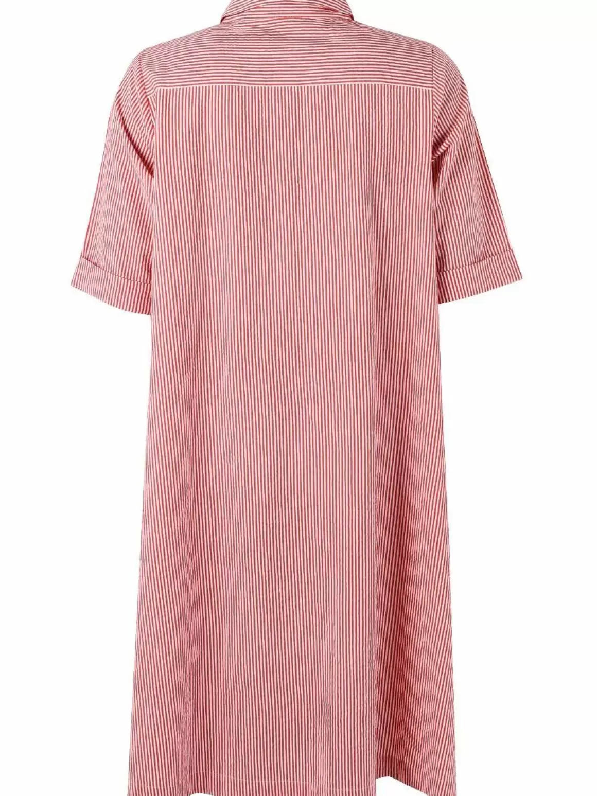 Damen Danefæ Danane Searsucker Dress Bright Red/Chalk