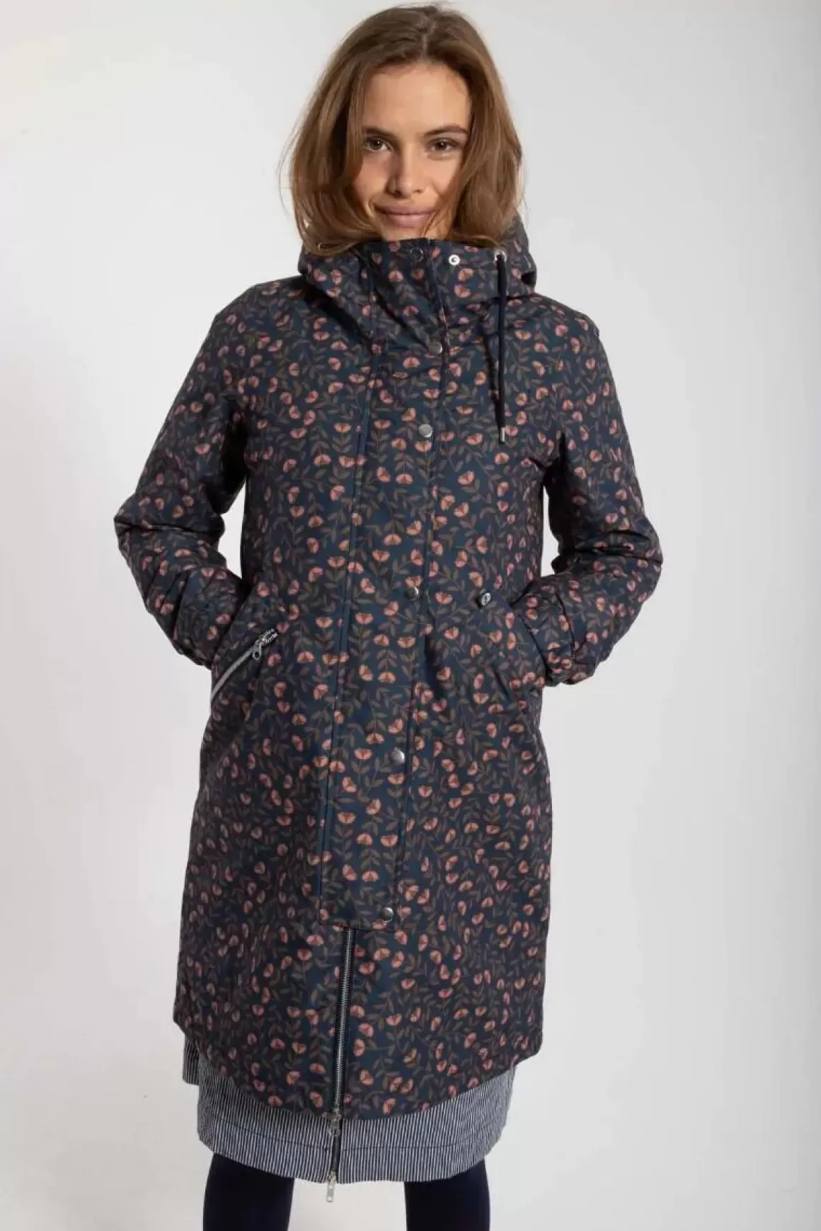 Damen Danefæ Danebrunhilde Winter Parka Navy Fleurie