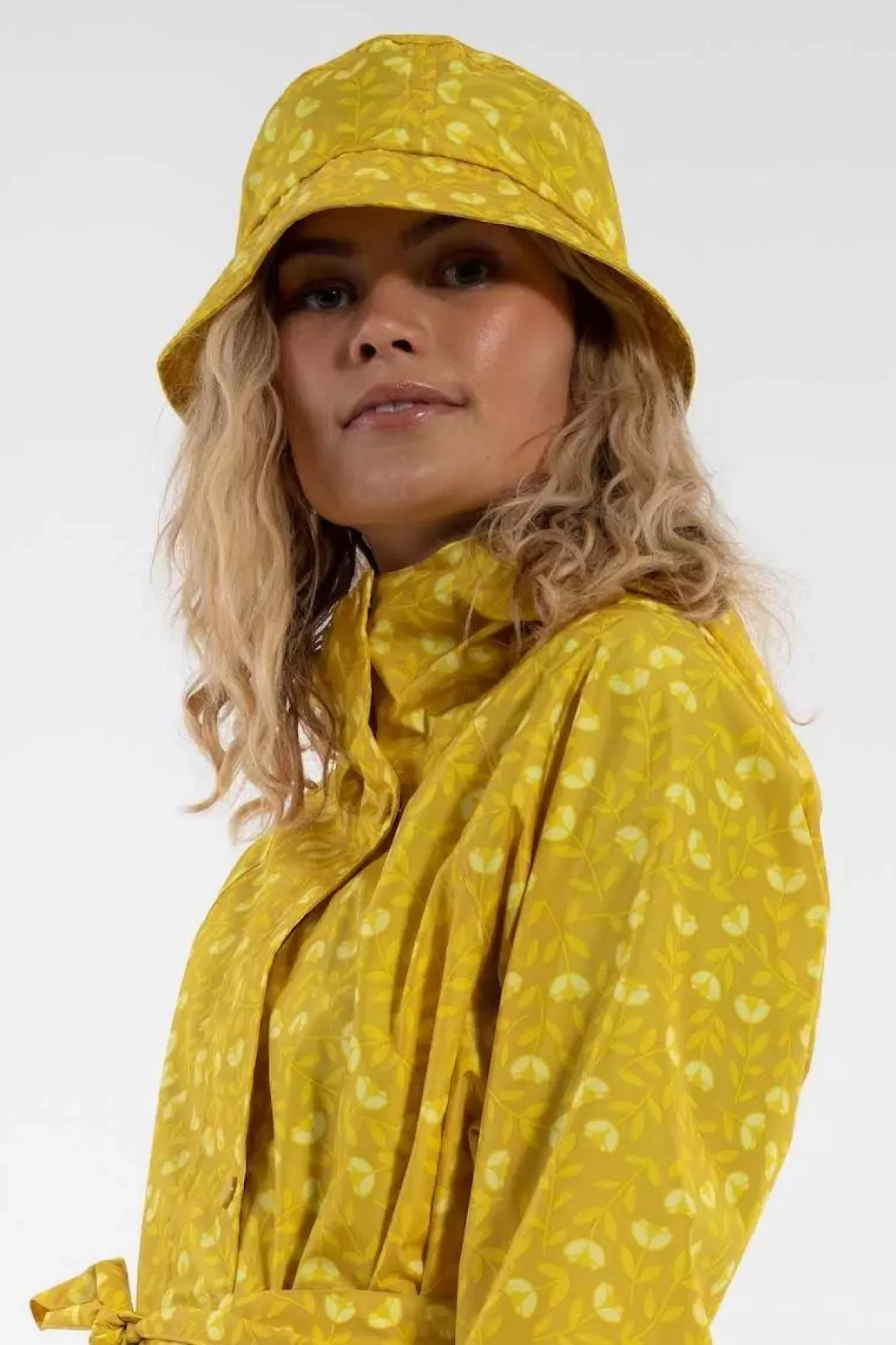 Damen Danefæ Danebucket Rain Hat Dark Yellow Fleurie