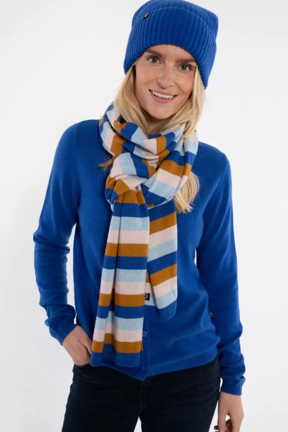 Damen Danefæ Danebundle-Up Merino Scarf Gentle Stripe