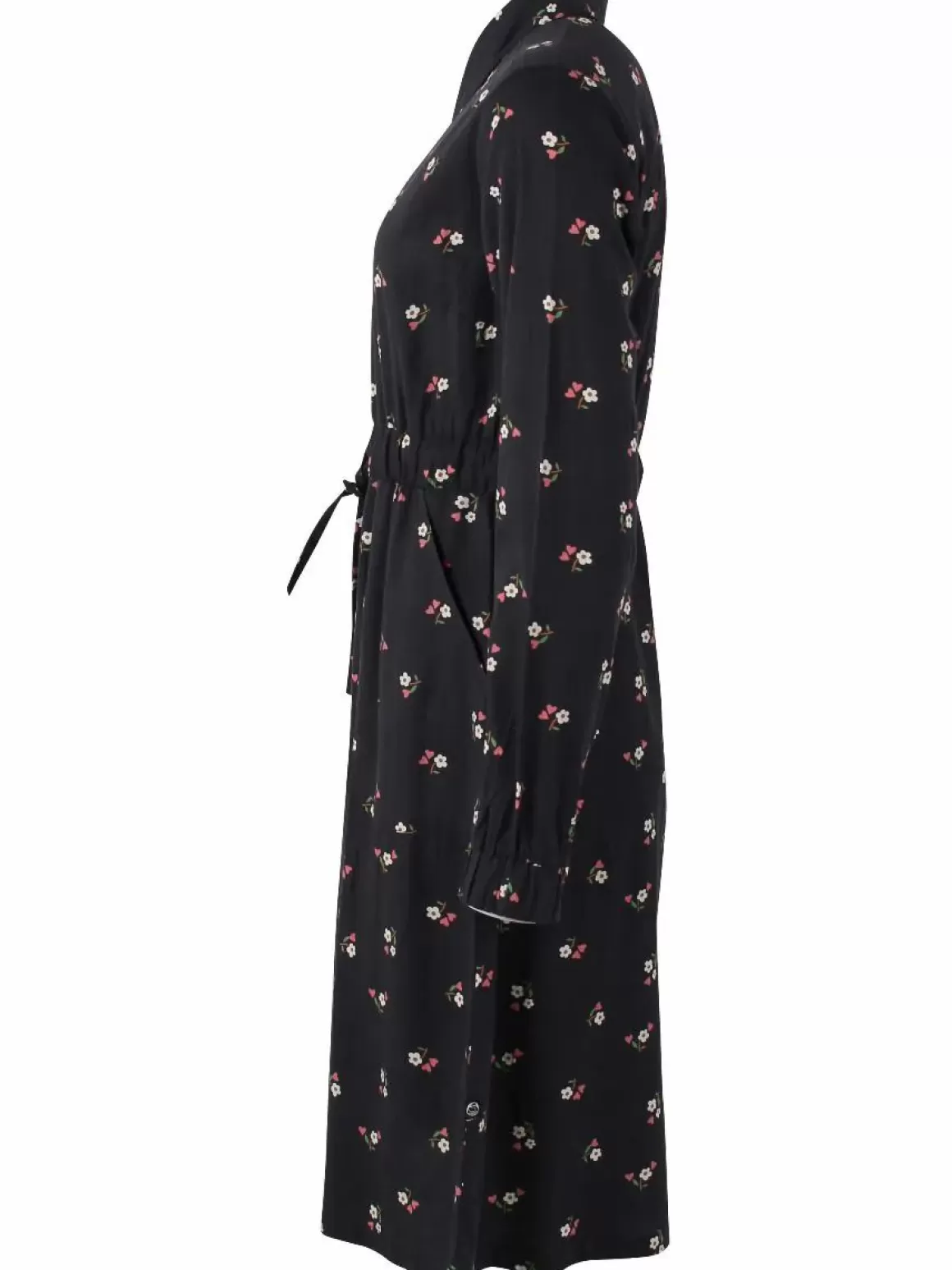 Damen Danefæ Daneditte Poplin Dress Black Miniflower