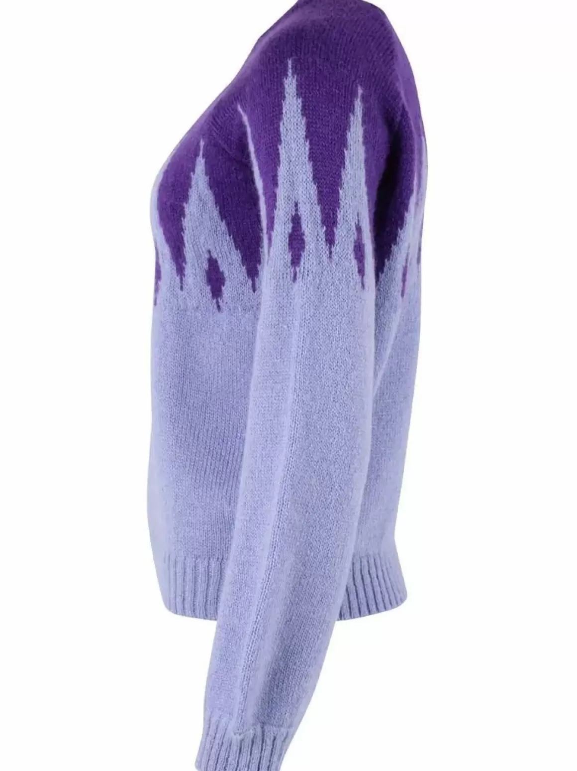 Damen Danefæ Danefantastic Icicles Wool Sweater Ice Viola/Purple