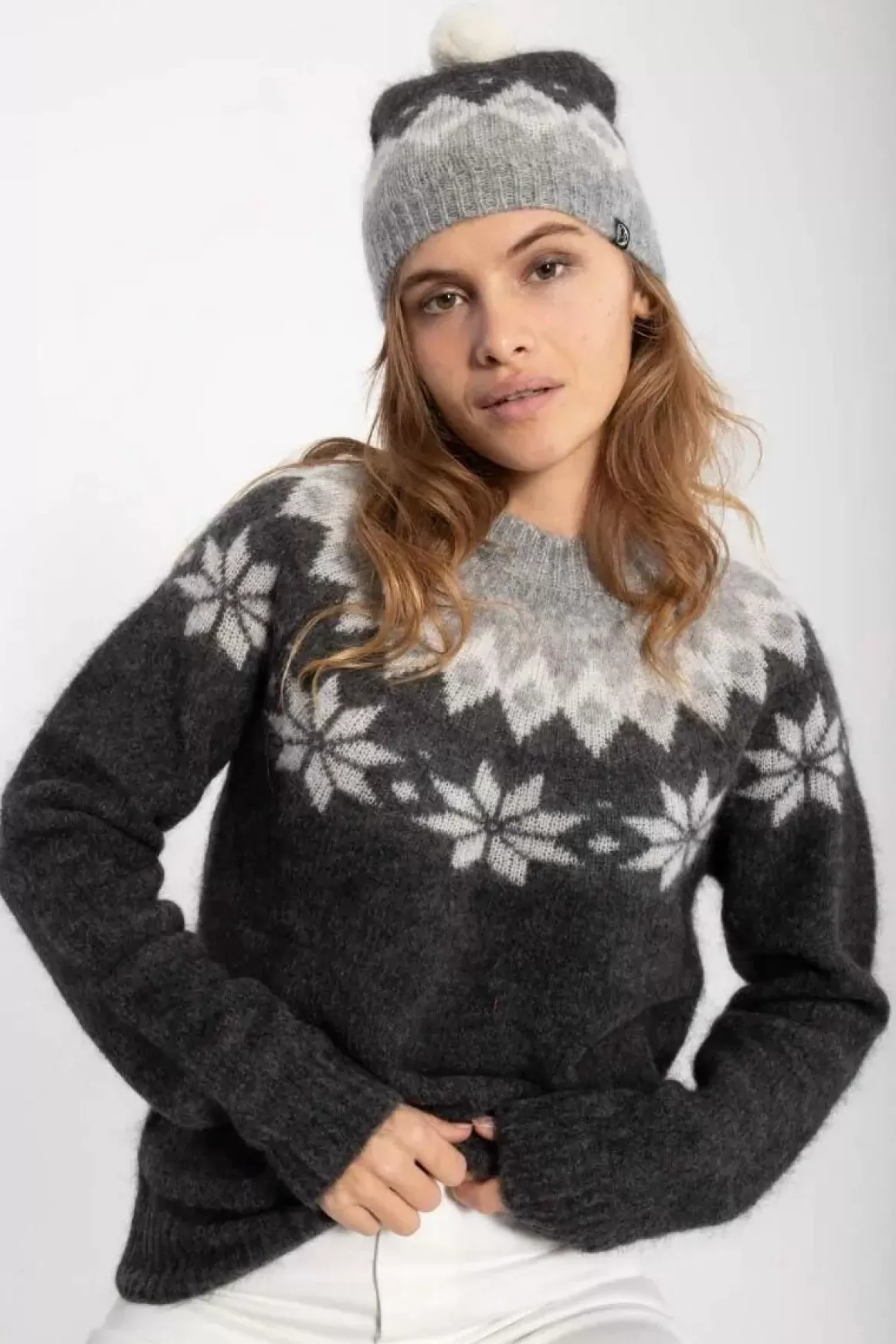 Damen Danefæ Danefjeld Sweater Grey Melange