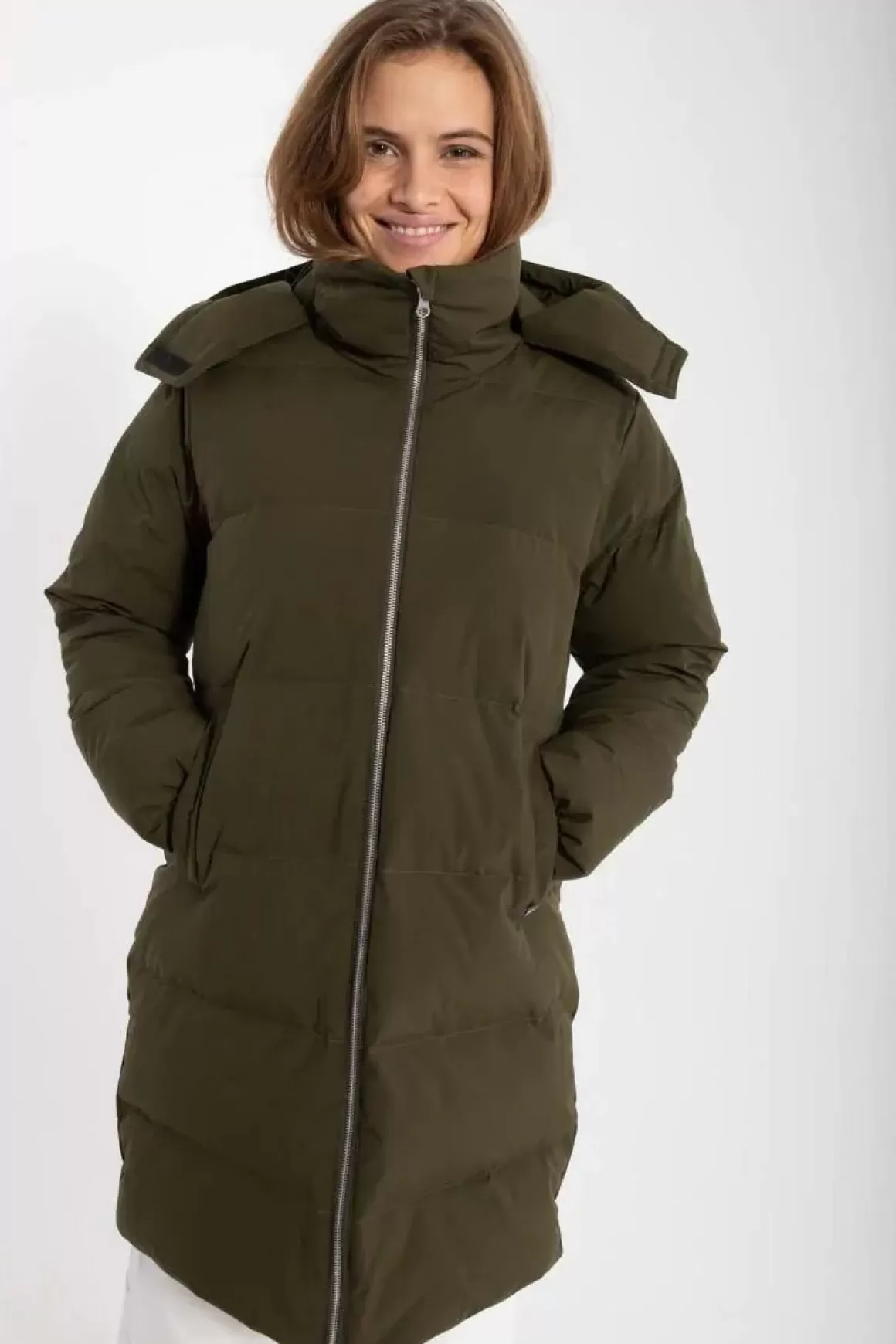 Damen Danefæ Daneget Down Winter Coat Warm Khaki