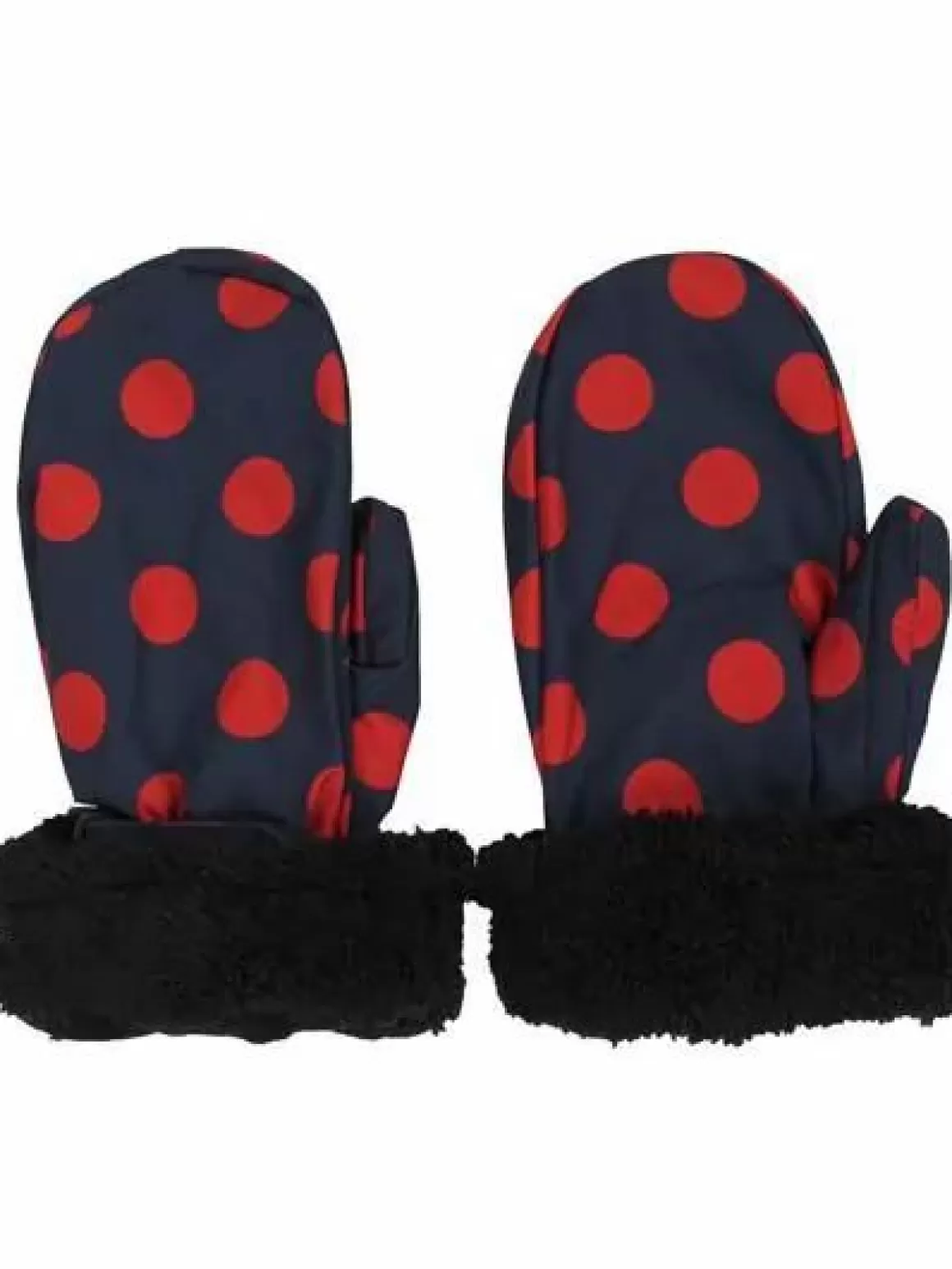 Damen Danefæ Danehandy Mittens Dark Navy/Dark Rust Dots