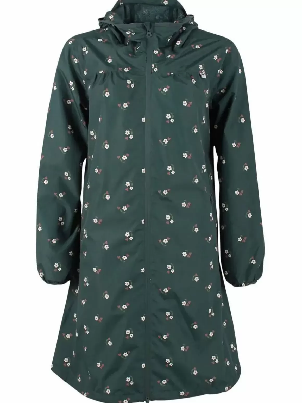 Damen Danefæ Danehelen Rainjacket Deep Forest Miniflower