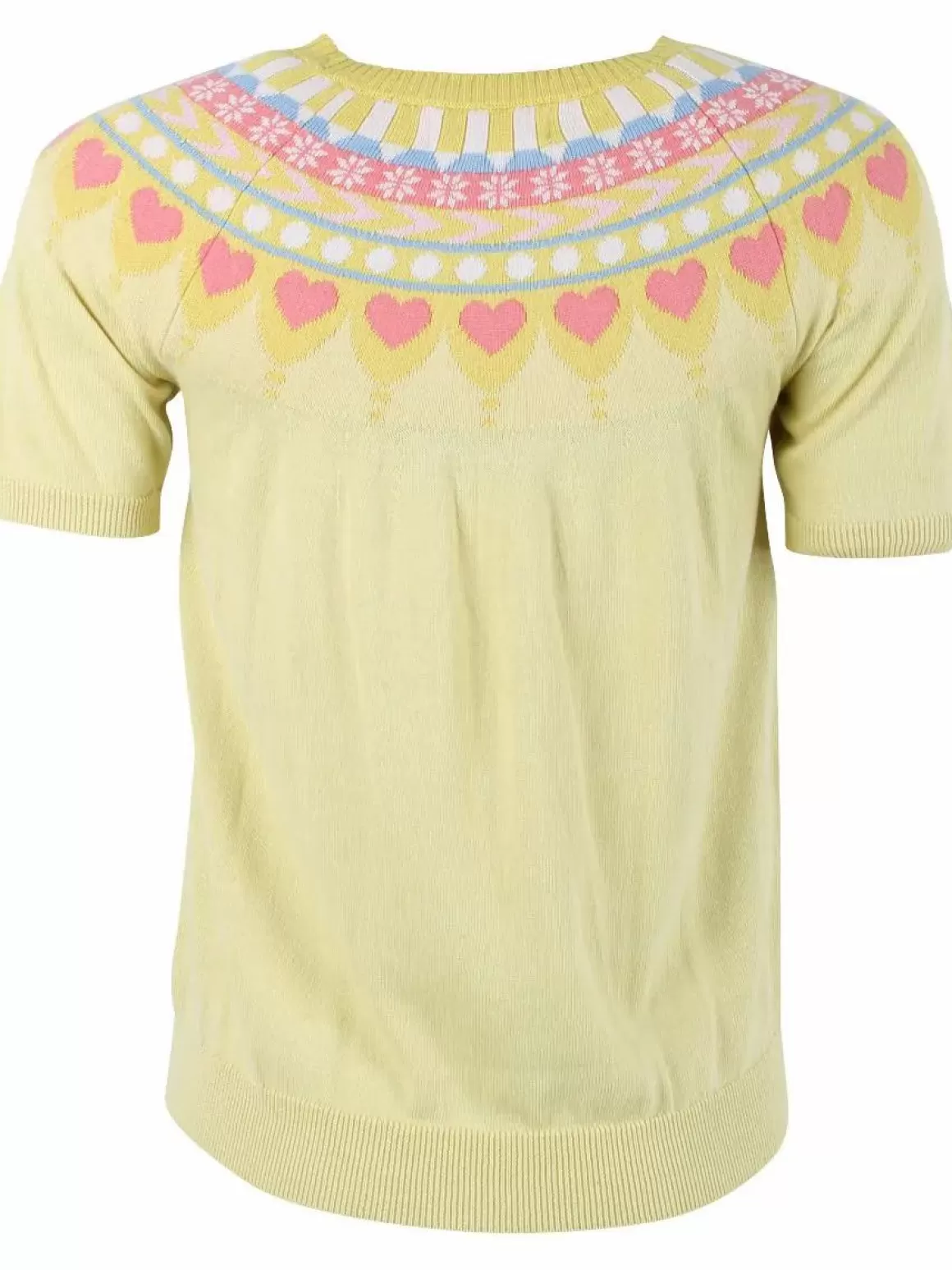 Damen Danefæ Danehope Cotton Knit Sweater Tee Pale Yellow