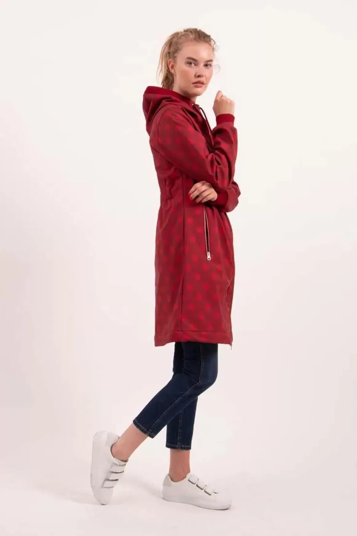 Damen Danefæ Danejane Softshell Dark Red/Red Dots