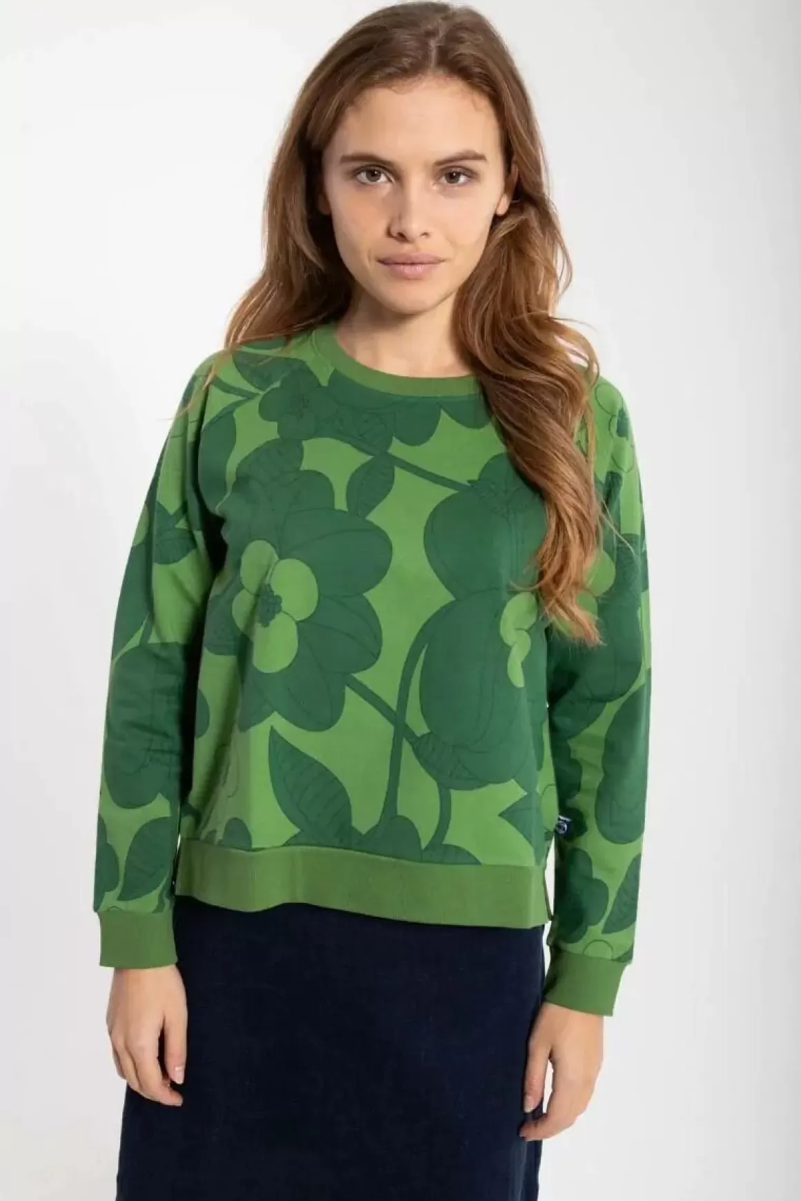 Damen Danefæ Daneklausen Moleton Sweat Fall Jungle/Warm Khaki Bloom Boom