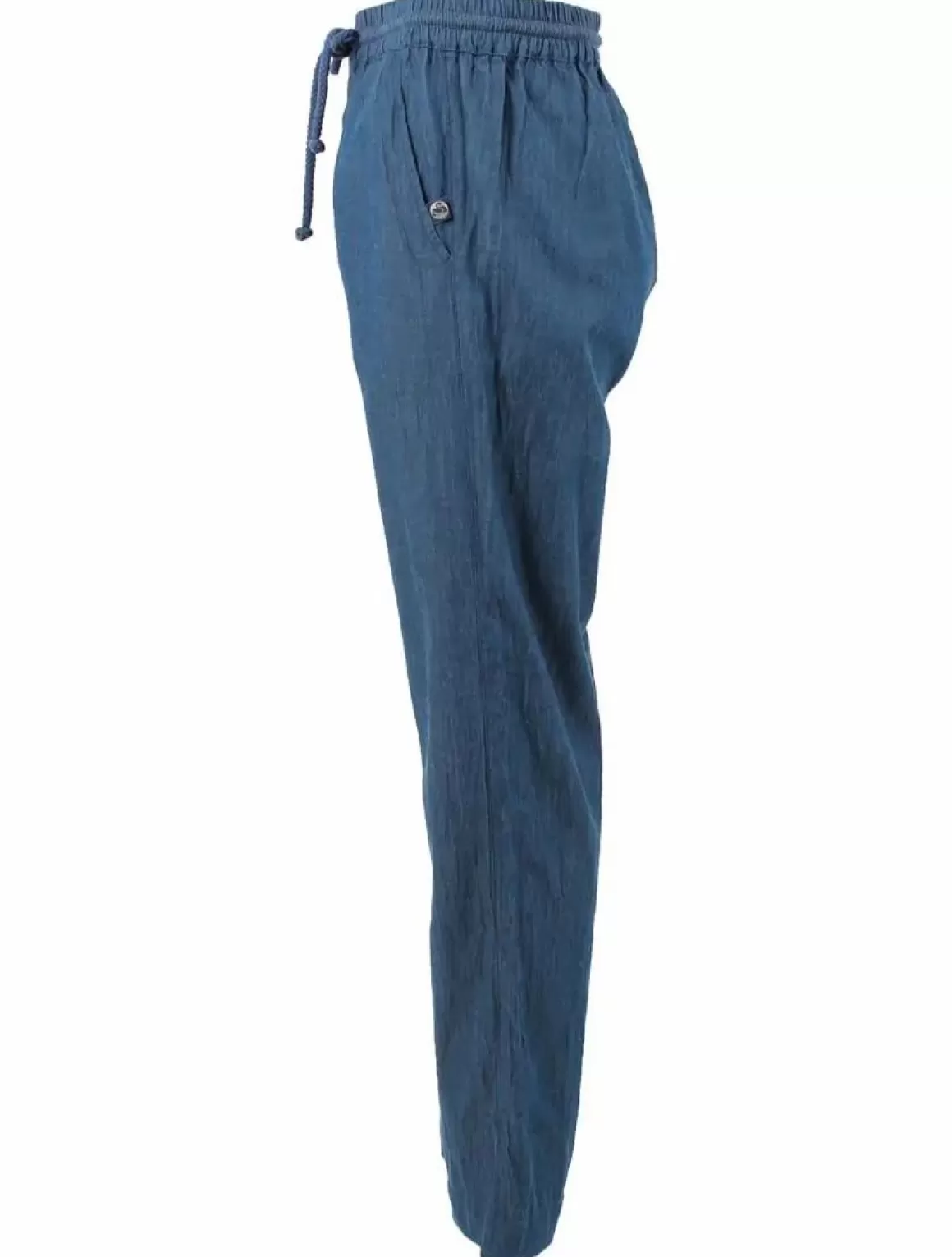 Damen Danefæ Daneliseleje Chambrey Pants Dk Indigo