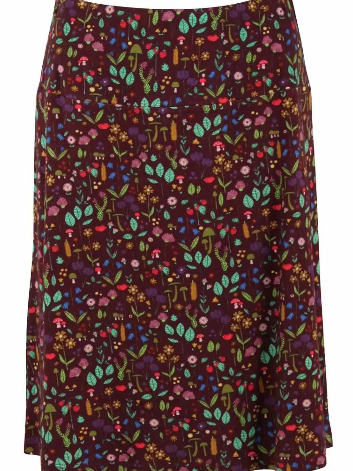 Damen Danefæ Danelissen Heavy Interlock Skirt Dark Bordeaux Botanical