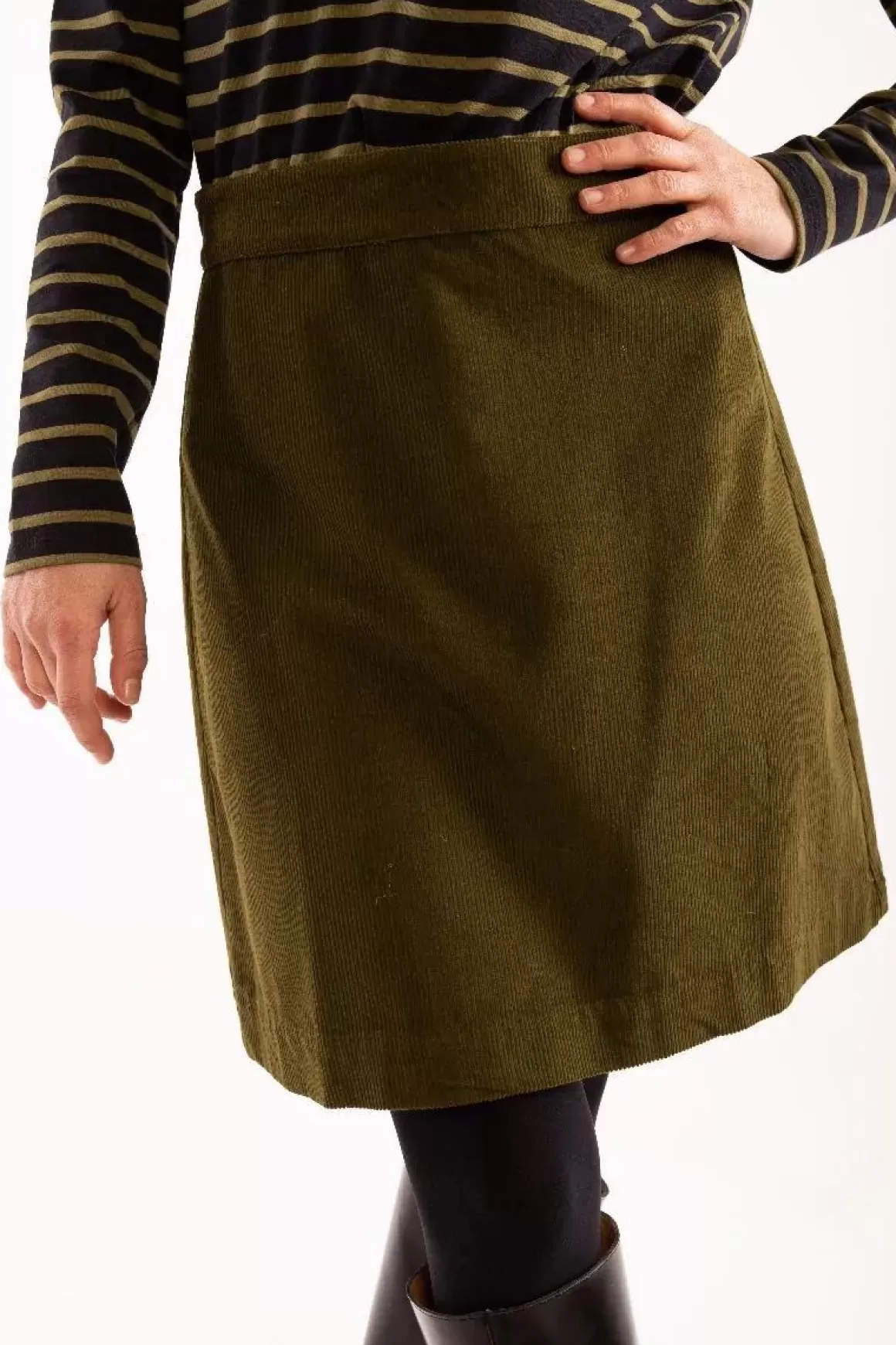 Damen Danefæ Danelondon Cord Skirt Olive