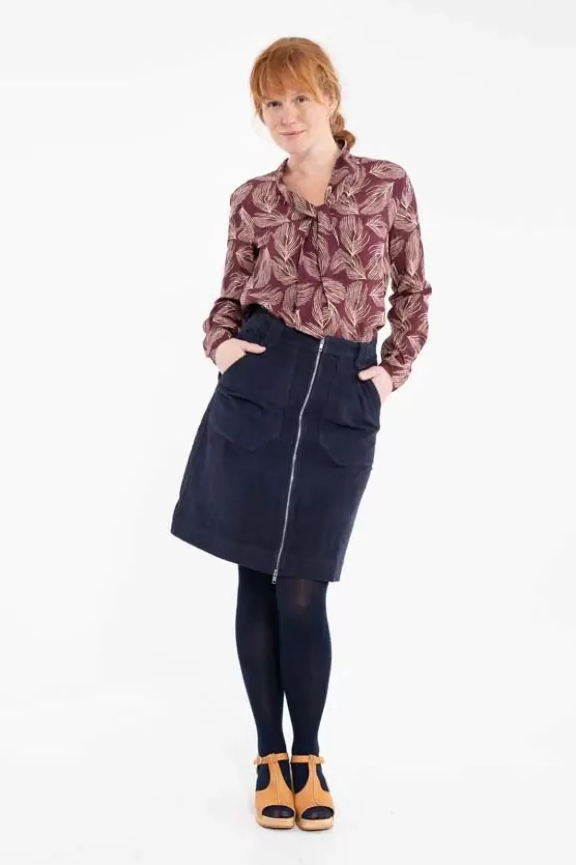 Damen Danefæ Danemadelaine Cord Skirt Dk Navy