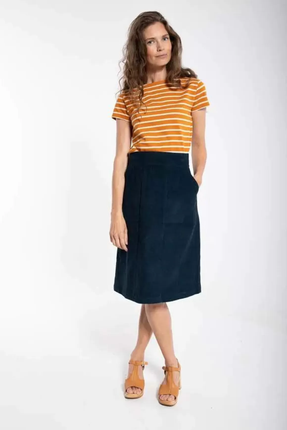 Damen Danefæ Danemaren Cord Skirt Dusty Navy