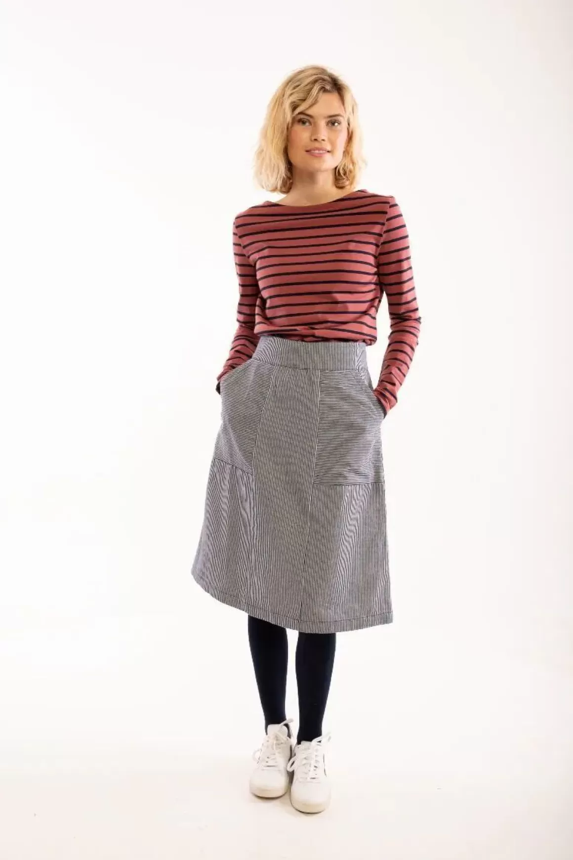 Damen Danefæ Danemaren Denim Skirt Milkboy Stripe