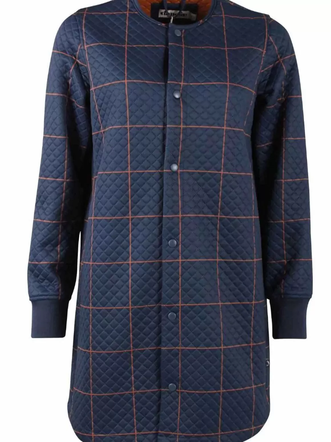 Damen Danefæ Danemaude Thermo Coat Navy/Occer Large Plaid