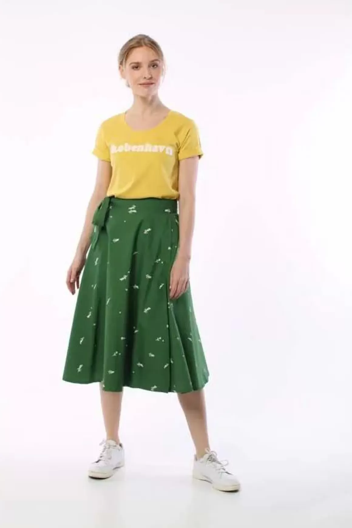 Damen Danefæ Danemikkelsen Poplin Skirt Cactus Markblomst