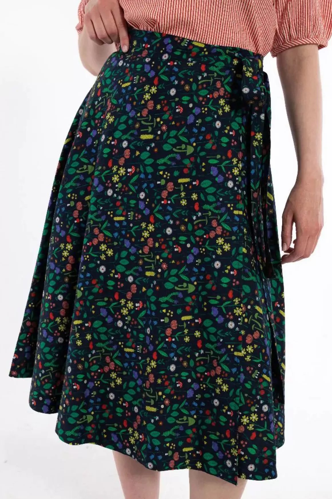 Damen Danefæ Danemikkelsen Poplin Skirt Dk Navy Botanical