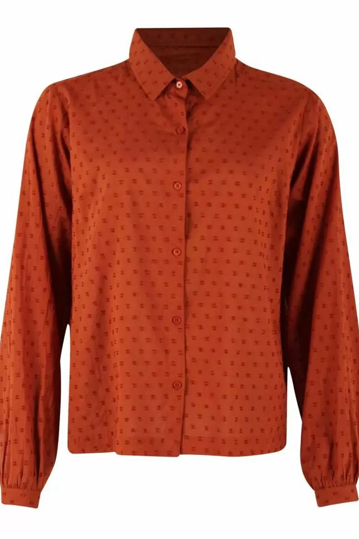 Damen Danefæ Danenovember Cotton Dot Shirt Rust