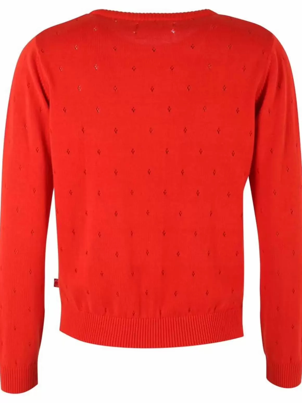 Damen Danefæ Danepearly Hole Knit Sweater Bright Red