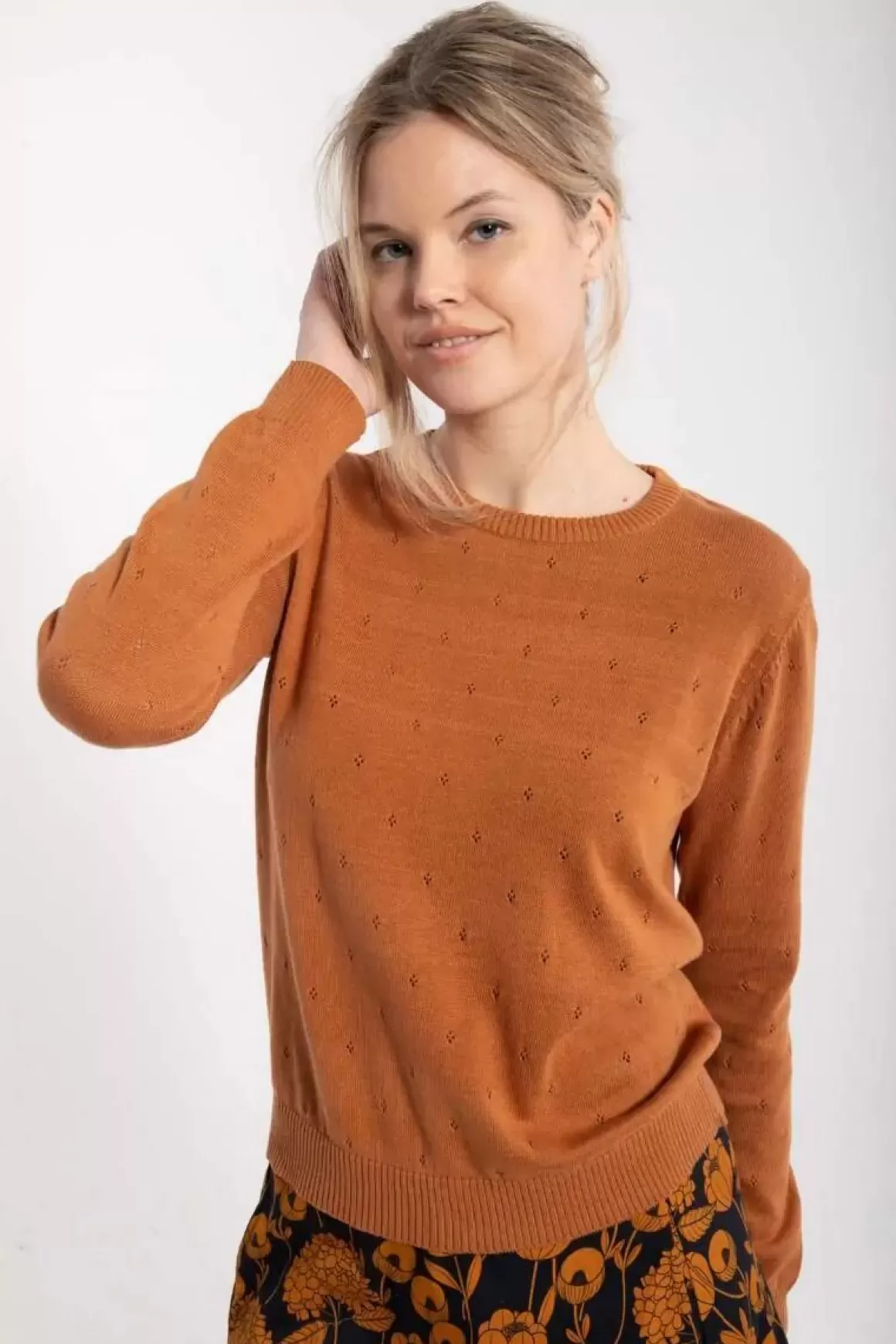 Damen Danefæ Danepearly Hole Knit Sweater Occer