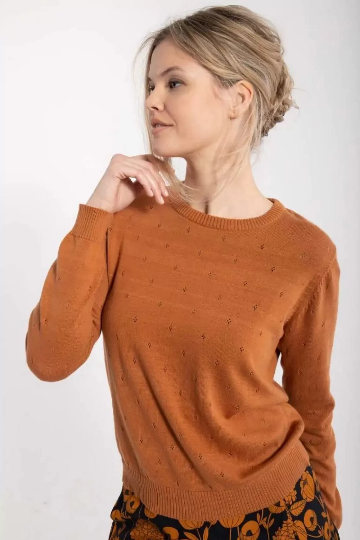 Damen Danefæ Danepearly Hole Knit Sweater Occer