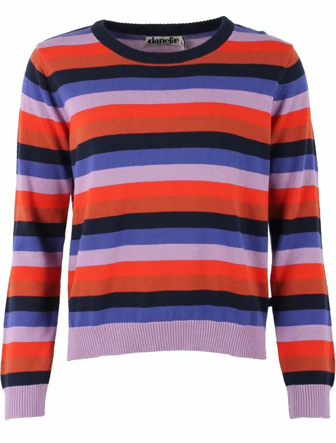 Damen Danefæ Danepearly Pearl Knit Sweater Dk Navy/Cold Purple/Bright Red