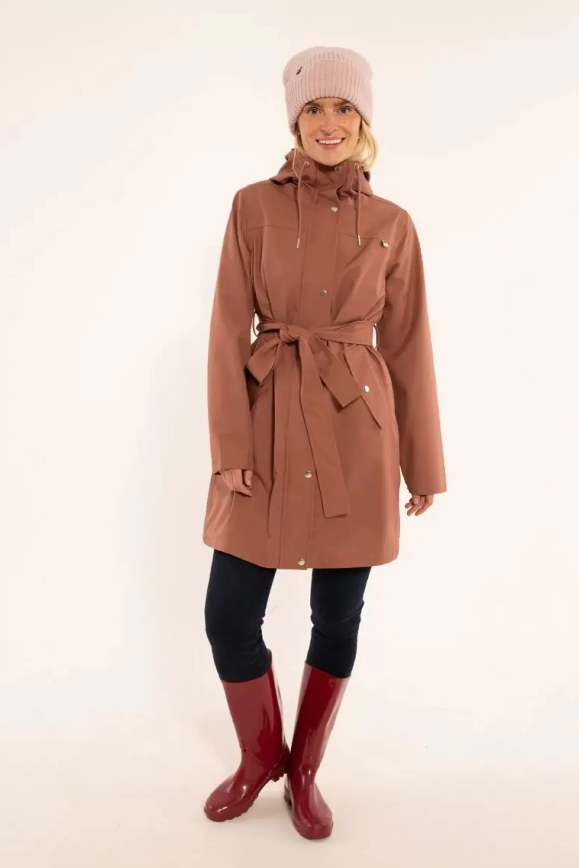 Damen Danefæ Danerainlover Raincoat Beige Rose