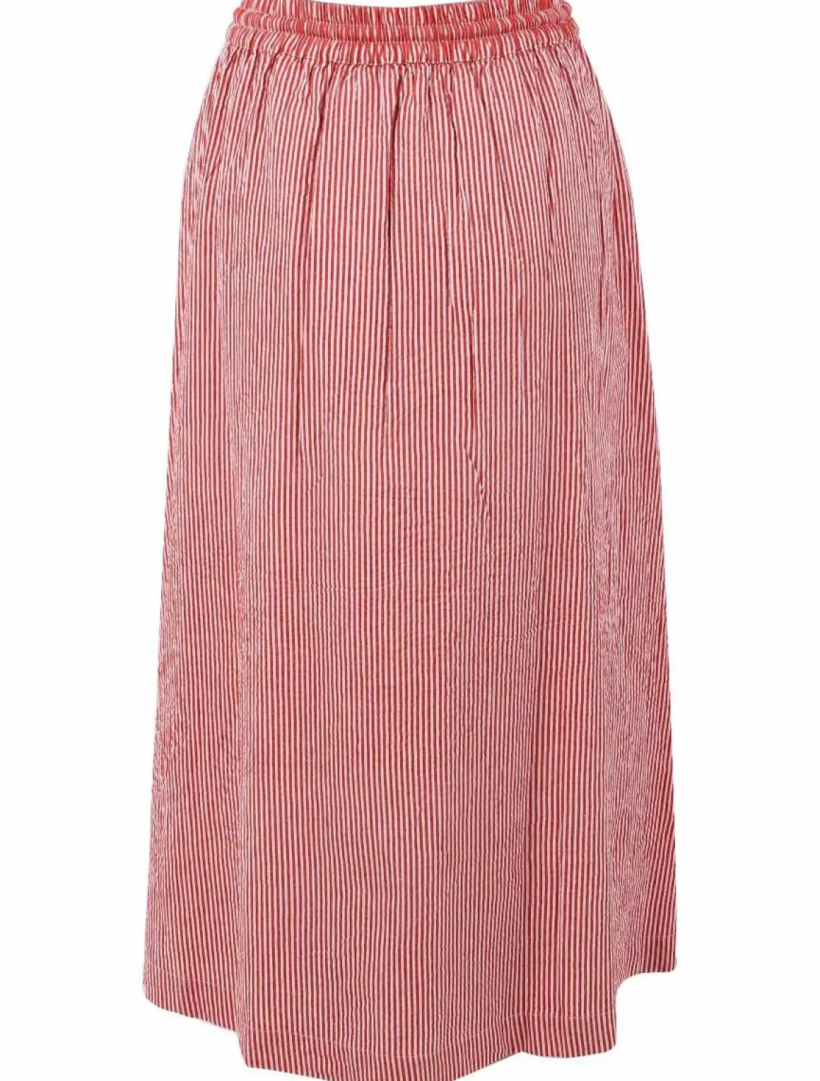 Damen Danefæ Danespresso Searsucker Skirt Bright Red/Chalk