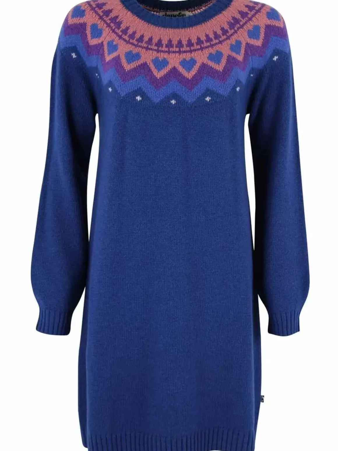 Damen Danefæ Danesukkertop Wool Sweater Dress Deep Marine