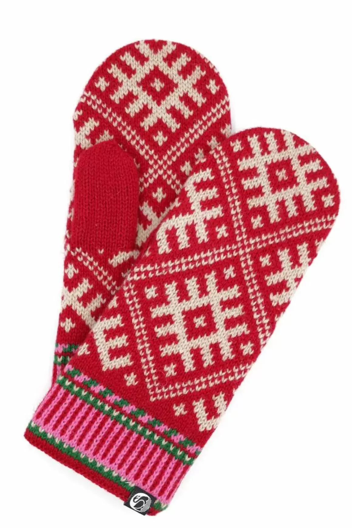 Damen Danefæ Danesuper Wool Mittens Red