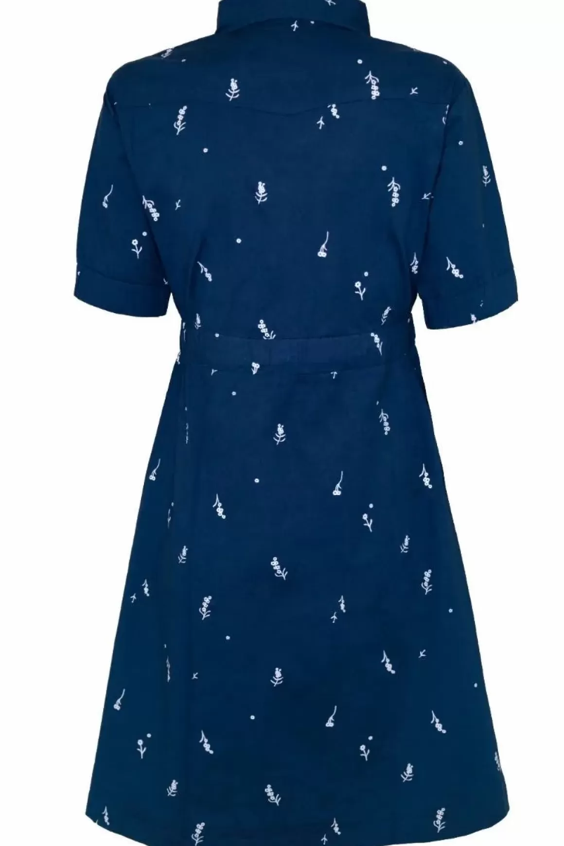 Damen Danefæ Danesusanne Poplin Dress Dusty Navy Markblomst