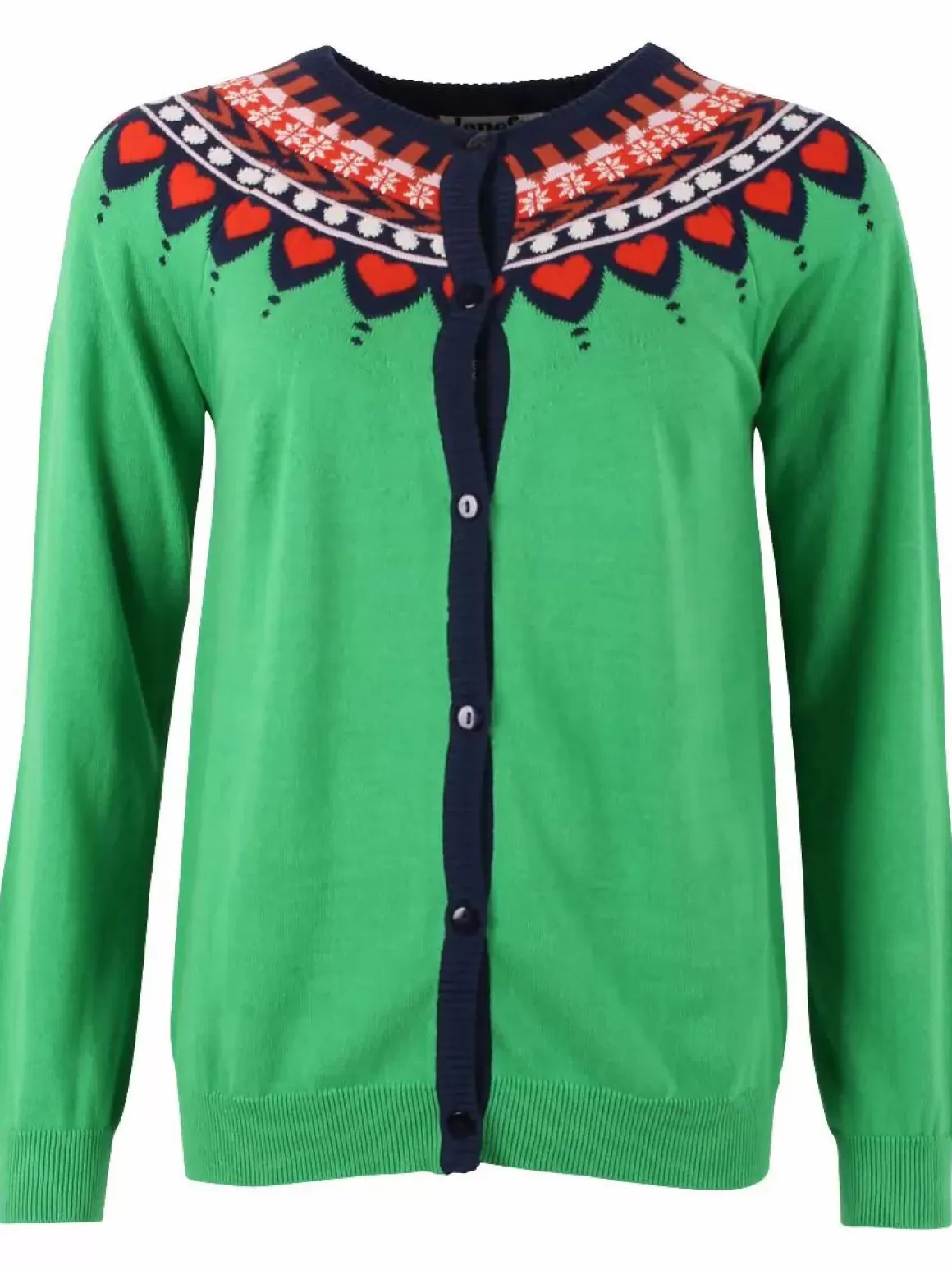 Damen Danefæ Danesweetheart Cotton Knit Cardigan Green