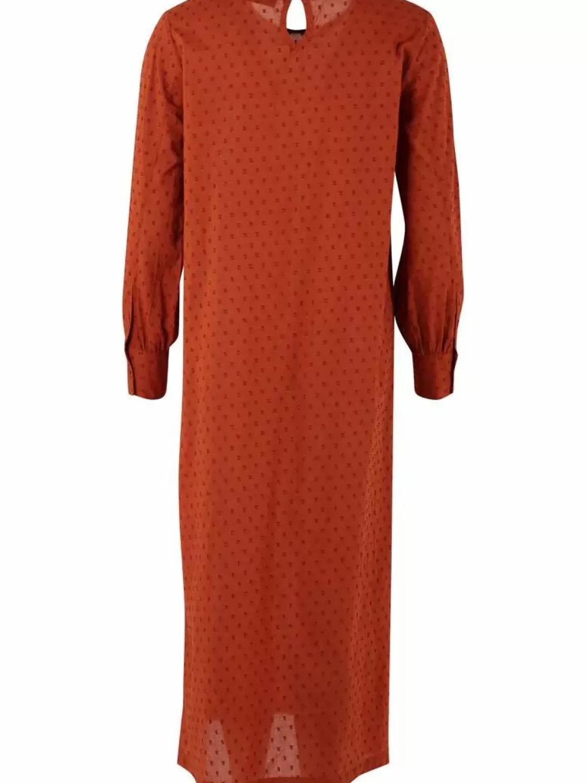 Damen Danefæ Danetilda Cotton Dot Dress Rust