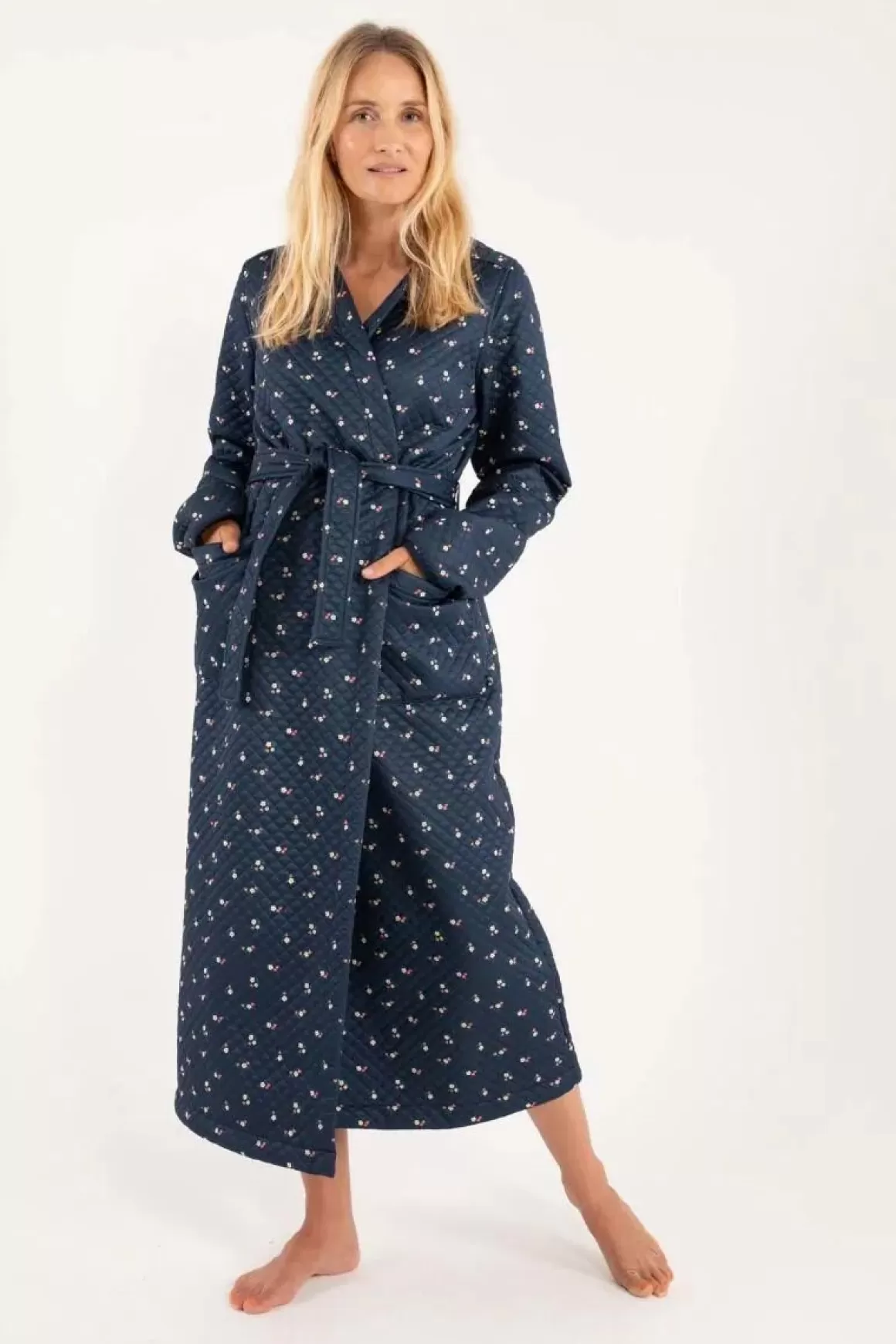 Damen Danefæ Daneviking Robe Navy Mini Flower