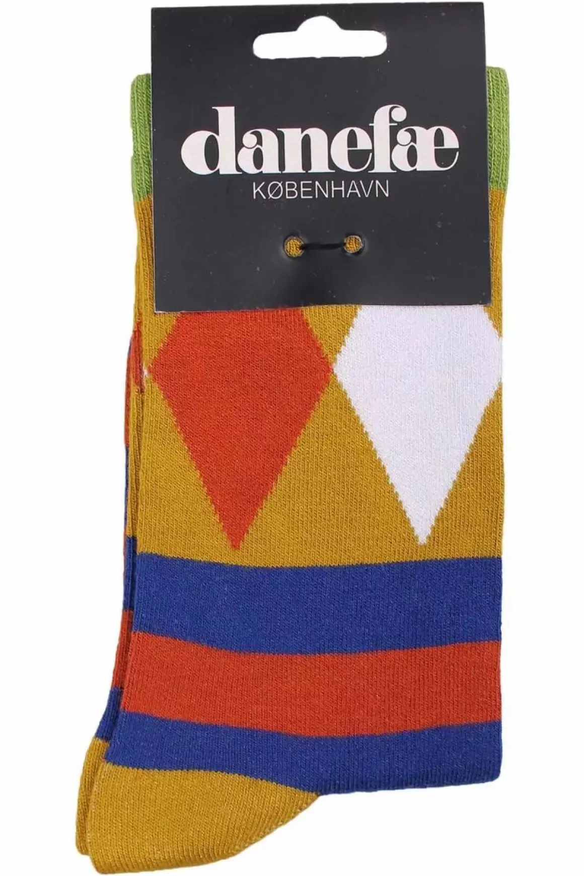 Damen Danefæ Danewalk With Me Socks Deep Marine/Rust Diamonds