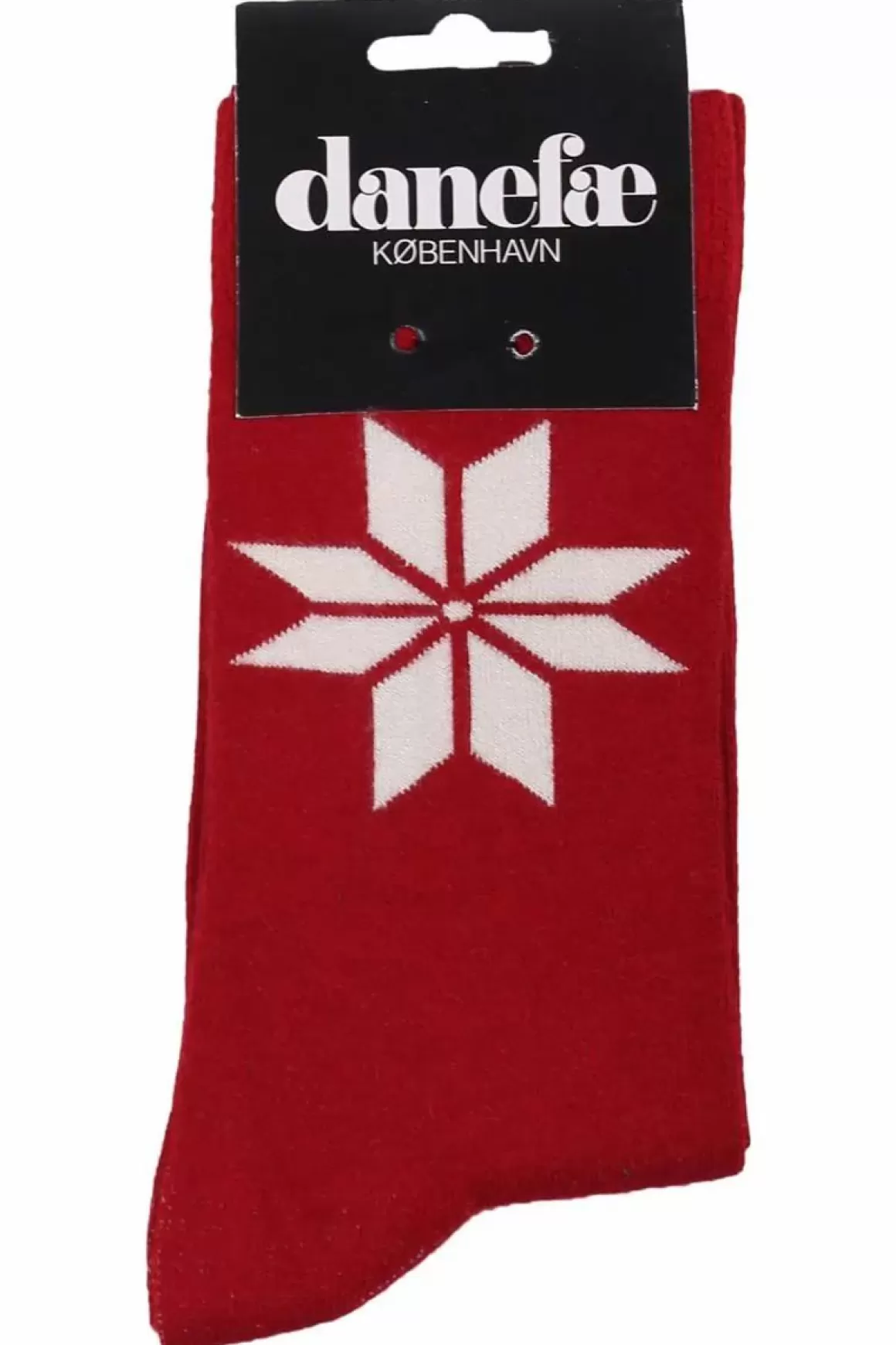 Damen Danefæ Danewalk With Me Socks Dk Red Snowflakes