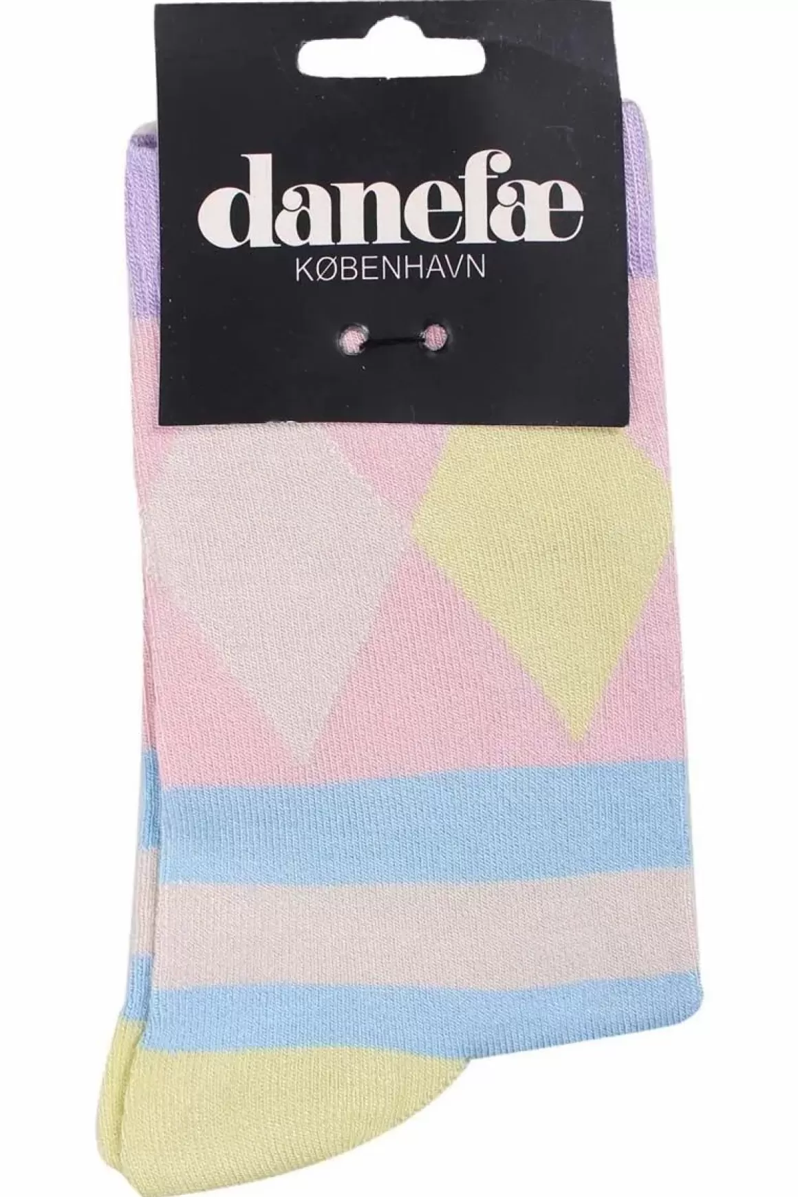 Damen Danefæ Danewalk With Me Socks Lt Blue/Offwhite Diamonds