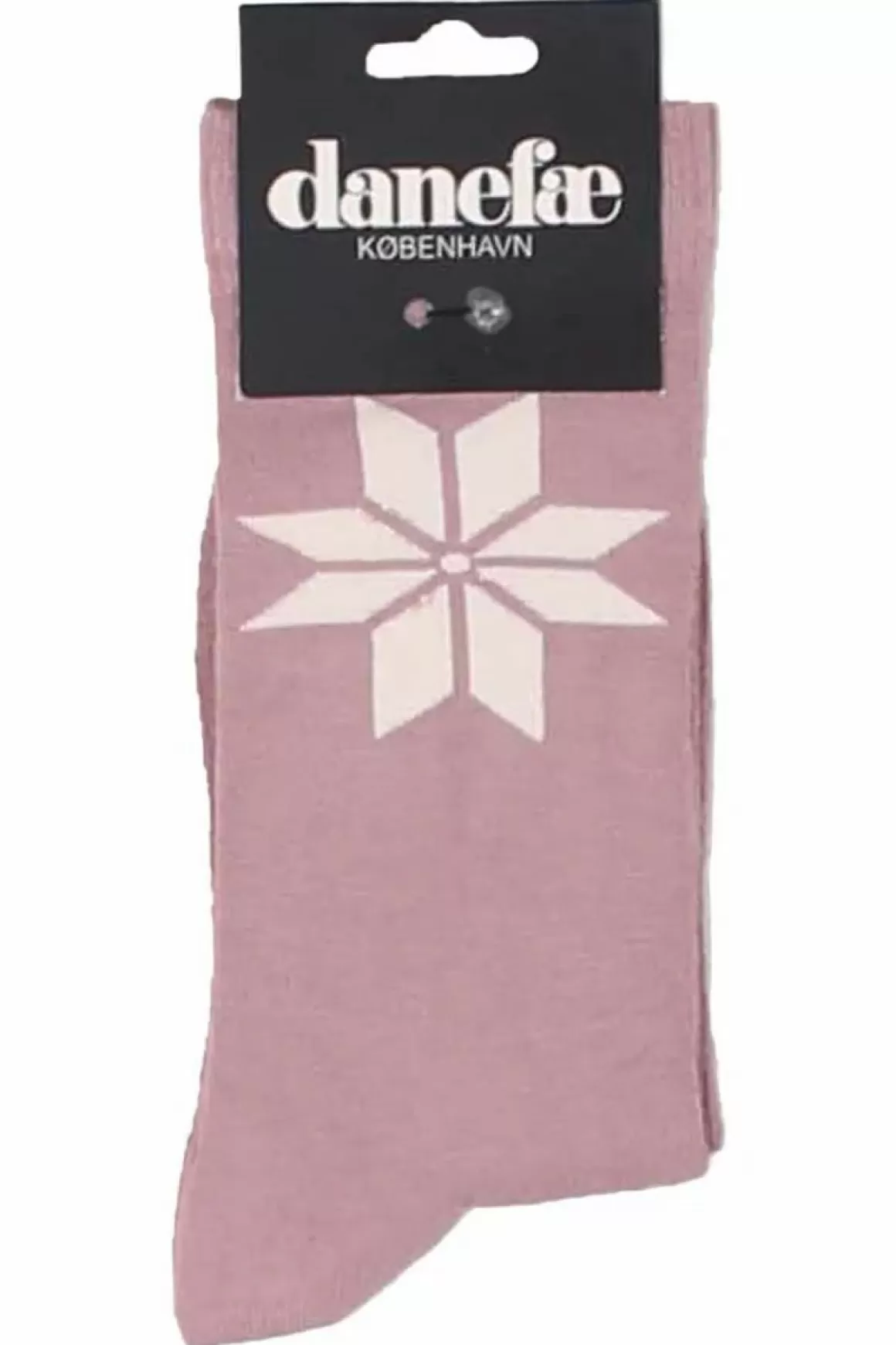 Damen Danefæ Danewalk With Me Socks Vintage Rose/Chalk Snowflakes