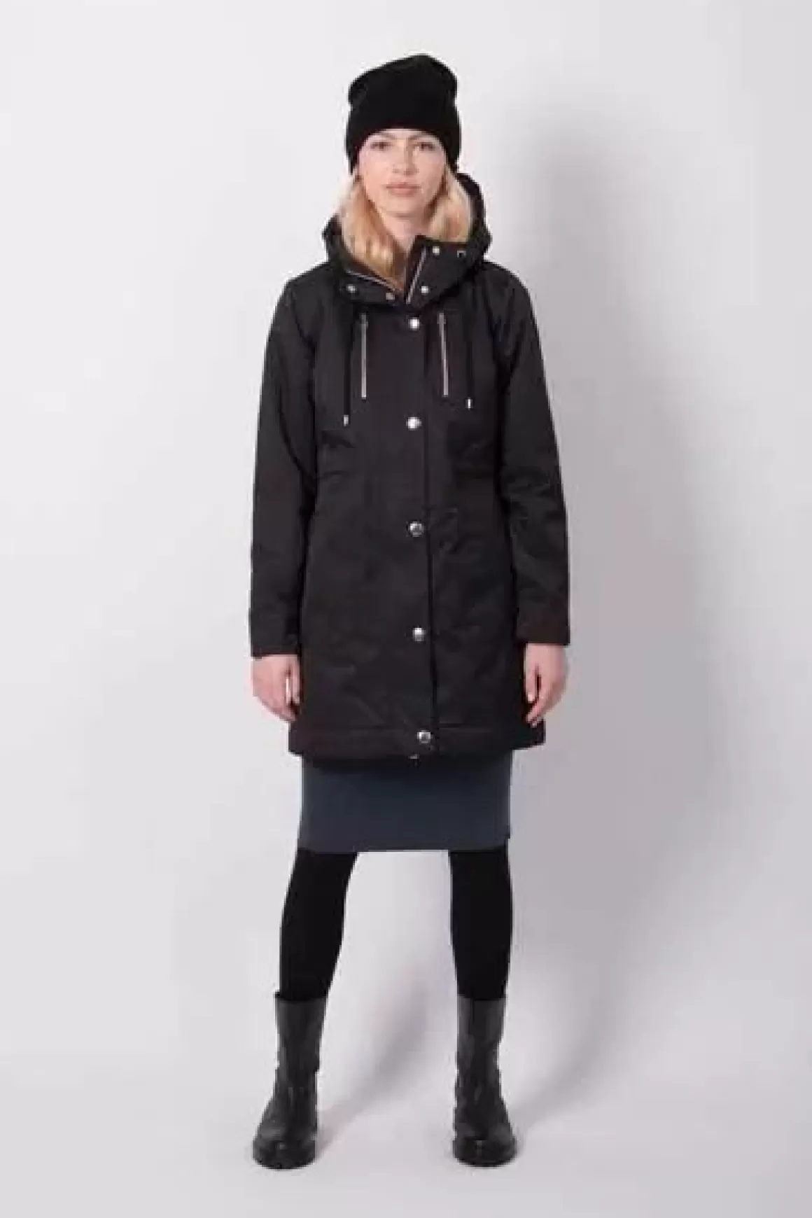 Damen Danefæ Daninge Winter Parka Black (Silver Trim)