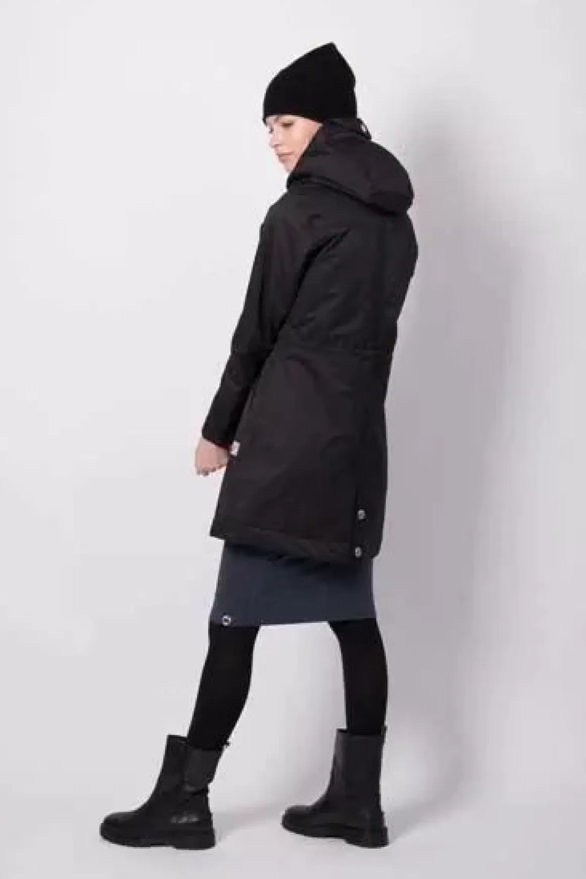 Damen Danefæ Daninge Winter Parka Black (Silver Trim)