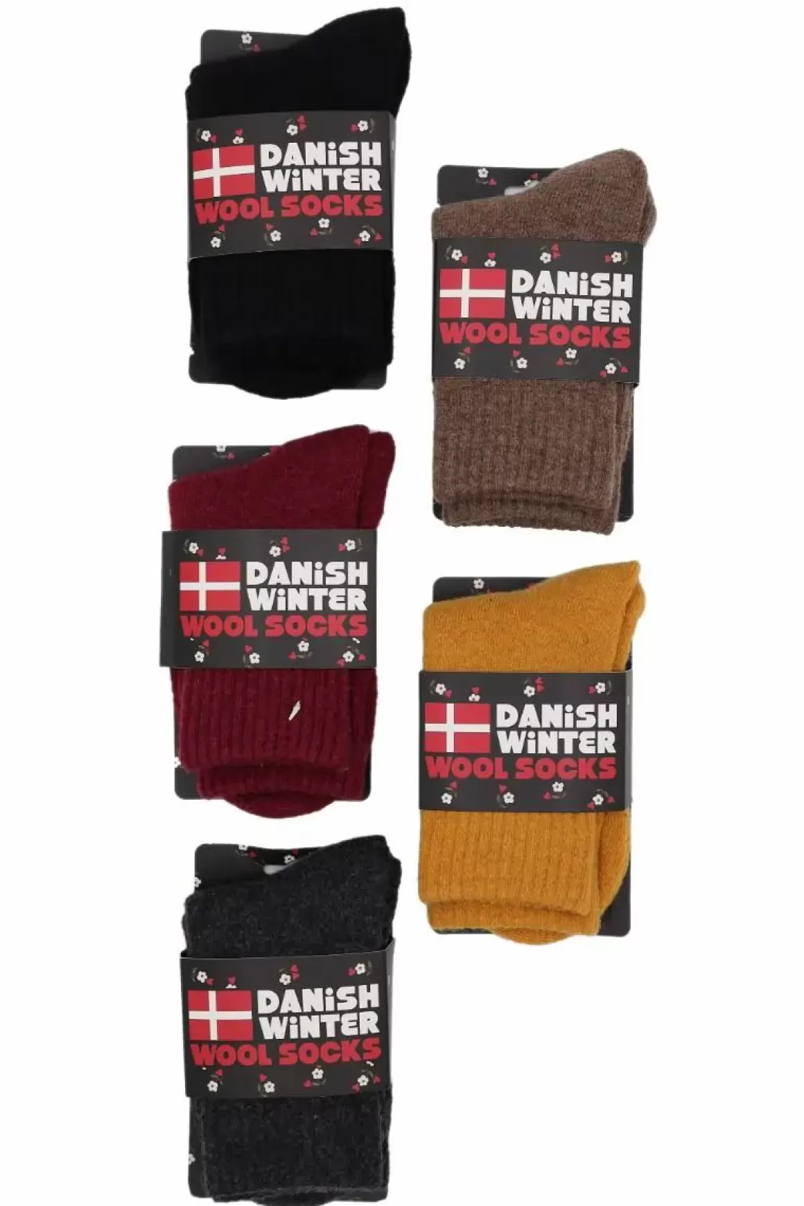 Damen Danefæ Danish Winter Wool Socks Coffee