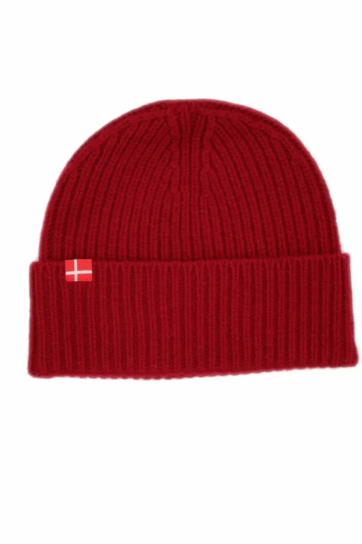 Damen Danefæ Danmark Merino Beanie Dark Red