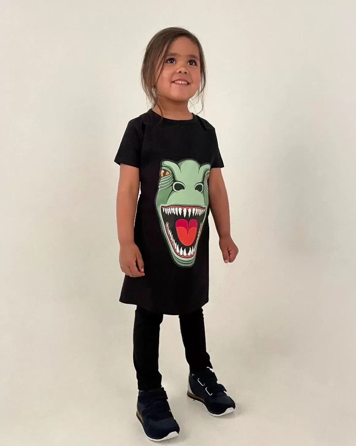 Kinder Danefæ Dyr Apron - Kids Black T-Rex