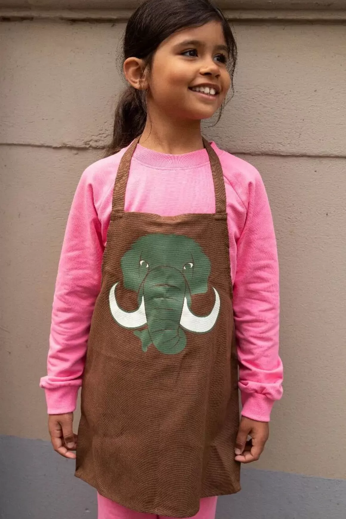 Kinder Danefæ Dyr Apron - Kids Brown Mammut