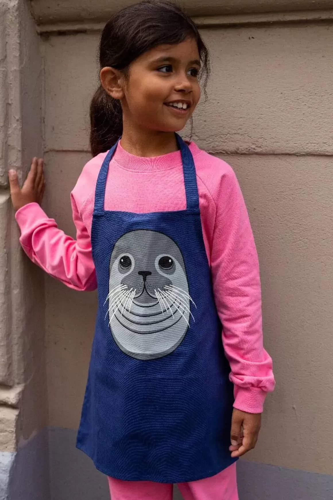 Kinder Danefæ Dyr Apron - Kids Navy Sael