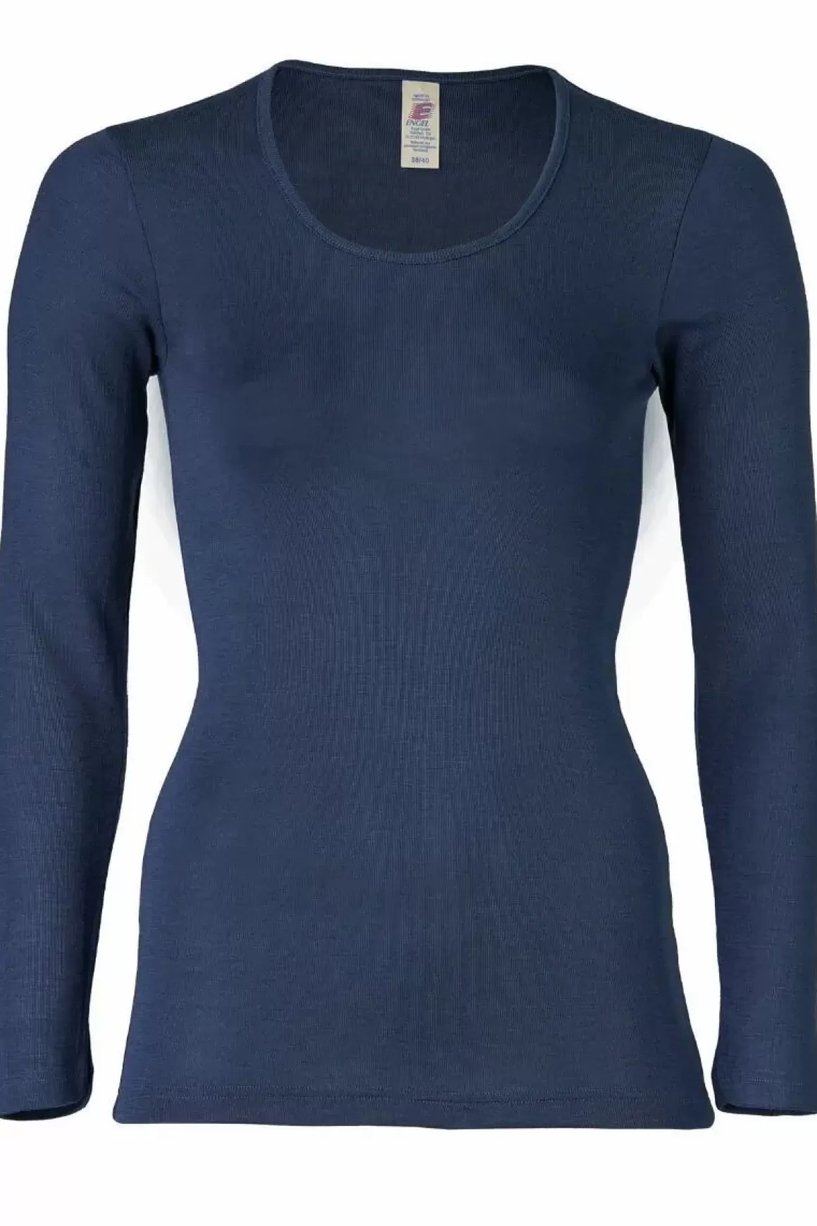 Damen Danefæ Engel Wool Natur Ladies Shirt Ls Navy