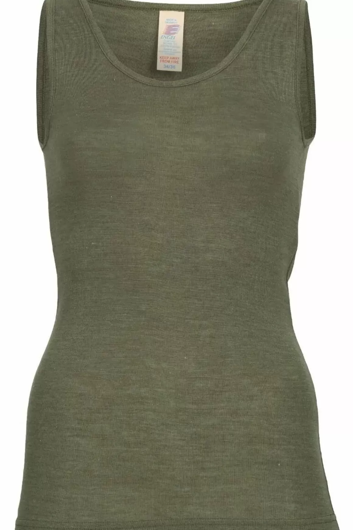 Damen Danefæ Engel Wool Natur Ladies Tanktop Olive