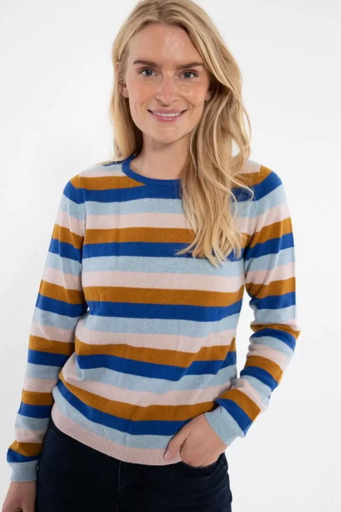 Damen Danefæ Ess - Bliss Merino Sweater Gentle Stripe